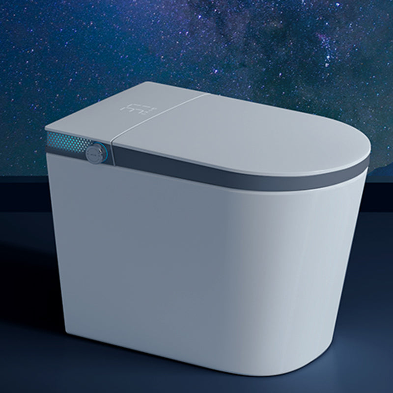 Elongated Floor Standing Bidet with Heated Seat White Ceramic Antimicrobial White Gray Clearhalo 'Bathroom Remodel & Bathroom Fixtures' 'Bidets' 'Home Improvement' 'home_improvement' 'home_improvement_bidets' 'Toilets & Bidets' 7889988