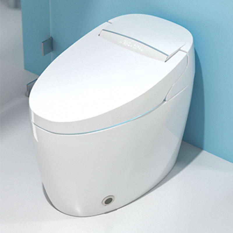 Elongated Floor Standing Bidet with Heated Seat White Ceramic Deodorizing Automatic Lid( Top Configuration) Clearhalo 'Bathroom Remodel & Bathroom Fixtures' 'Bidets' 'Home Improvement' 'home_improvement' 'home_improvement_bidets' 'Toilets & Bidets' 7890031