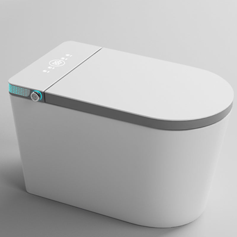 Deodorizing Floor Standing Bidet with Heated Seat White Ceramic Elongated White Gray Clearhalo 'Bathroom Remodel & Bathroom Fixtures' 'Bidets' 'Home Improvement' 'home_improvement' 'home_improvement_bidets' 'Toilets & Bidets' 7890070