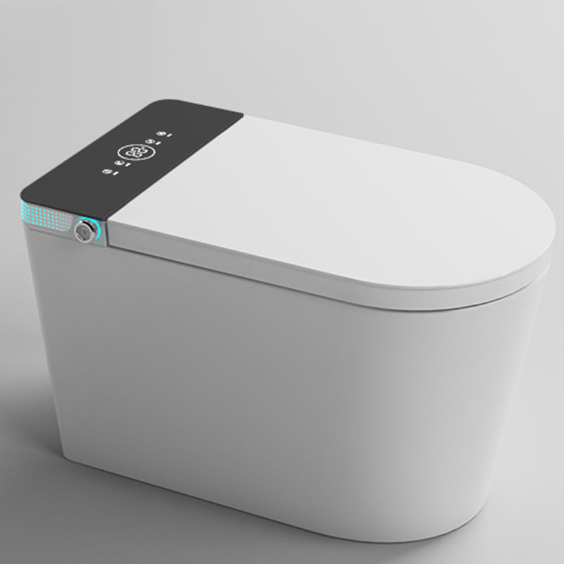 Deodorizing Floor Standing Bidet with Heated Seat White Ceramic Elongated Black White Clearhalo 'Bathroom Remodel & Bathroom Fixtures' 'Bidets' 'Home Improvement' 'home_improvement' 'home_improvement_bidets' 'Toilets & Bidets' 7890072