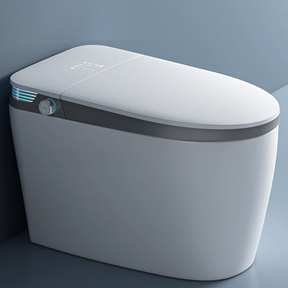 Elongated Deodorizing Floor Standing Bidet with Heated Seat White Temperature Control White Gray Clearhalo 'Bathroom Remodel & Bathroom Fixtures' 'Bidets' 'Home Improvement' 'home_improvement' 'home_improvement_bidets' 'Toilets & Bidets' 7890126