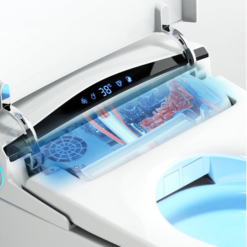 Deodorizing Floor Standing Bidet with Heated Seat White Elongated Ceramic Clearhalo 'Bathroom Remodel & Bathroom Fixtures' 'Bidets' 'Home Improvement' 'home_improvement' 'home_improvement_bidets' 'Toilets & Bidets' 7890226