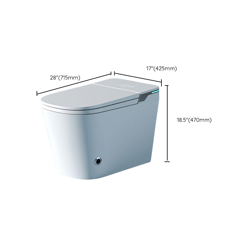 White Elongated Deodorizing Floor Standing Bidet with Heated Seat Ceramic Remote Clearhalo 'Bathroom Remodel & Bathroom Fixtures' 'Bidets' 'Home Improvement' 'home_improvement' 'home_improvement_bidets' 'Toilets & Bidets' 7890273