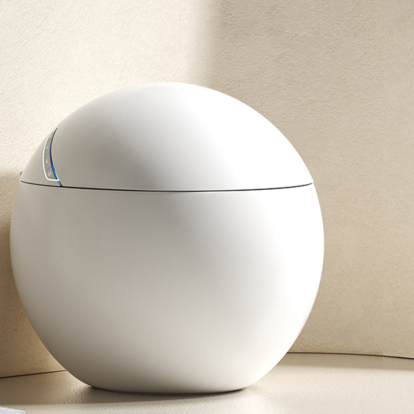 Round Deodorizing Floor Standing Bidet White Ceramic Remote Control Included Clearhalo 'Bathroom Remodel & Bathroom Fixtures' 'Bidets' 'Home Improvement' 'home_improvement' 'home_improvement_bidets' 'Toilets & Bidets' 7890313