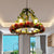 6 Lights Exposed Bulb Chandelier Lamp Loft Style Black Metal Pendant Light Kit with Ring and Artificial Petal Deco Black B Clearhalo 'Cast Iron' 'Ceiling Lights' 'Chandeliers' 'Industrial Chandeliers' 'Industrial' 'Metal' 'Middle Century Chandeliers' 'Rustic Chandeliers' 'Tiffany' Lighting' 790196