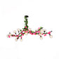 Sputnik Dining Room Semi Mount Lighting Loft Metal 15 Heads Green Ceiling Mounted Fixture with Red/Pink Flower Vine Clearhalo 'Ceiling Lights' 'Close To Ceiling Lights' 'Close to ceiling' 'Semi-flushmount' Lighting' 790334