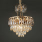 Contemporary Conic Hanging Chandelier 8-Head Crystal Block LED Ceiling Pendant Light in Gold Clearhalo 'Ceiling Lights' 'Chandeliers' 'Modern Chandeliers' 'Modern' Lighting' 790394