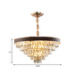 Gold 6-Tier Tapered Pendant Light Contemporary Crystal 9 Bulbs Dining Room Chandelier Clearhalo 'Ceiling Lights' 'Chandeliers' 'Modern Chandeliers' 'Modern' Lighting' 790488