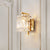 Faceted Crystal Rectangle Wall Lighting Fixture Modernism 1/2-Light Bedroom Sconce Light in Gold/Chrome 1.0 Gold Clearhalo 'Cast Iron' 'Glass' 'Industrial' 'Modern wall lights' 'Modern' 'Tiffany' 'Traditional wall lights' 'Wall Lamps & Sconces' 'Wall Lights' Lighting' 790530