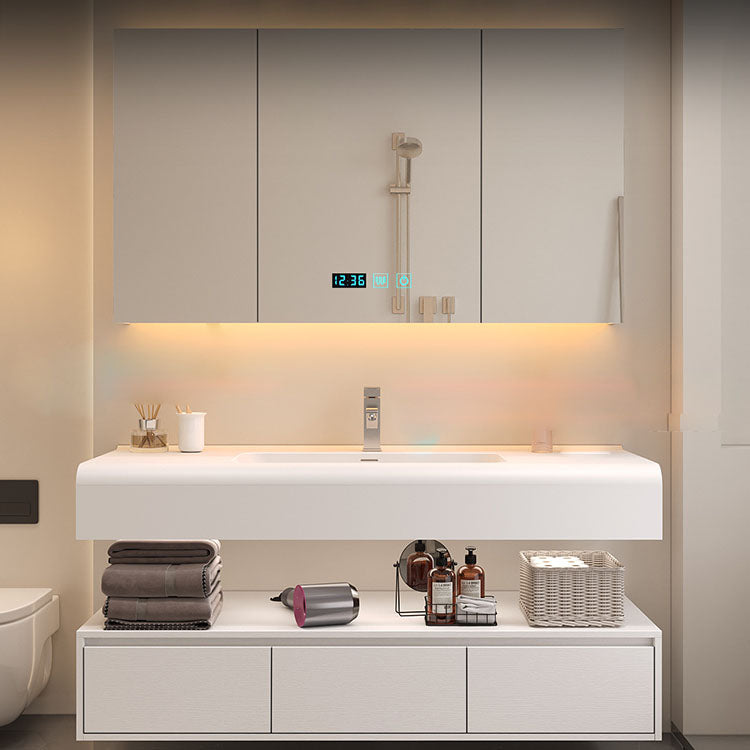 Mirror Included Wall Mount Sink Vanity with Faucet Sink for Bathroom Vanity & Faucet & Mirror Cabinet https: res.litfad.com site img item 2023 03 22 7905386 1200x1200.jpg Clearhalo 'Bathroom Remodel & Bathroom Fixtures' 'Bathroom Vanities' 'bathroom_vanities' 'Home Improvement' 'home_improvement' 'home_improvement_bathroom_vanities' 7905386