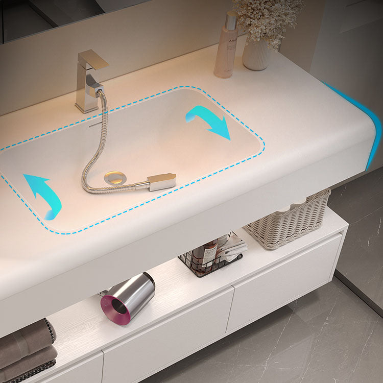 Mirror Included Wall Mount Sink Vanity with Faucet Sink for Bathroom Clearhalo 'Bathroom Remodel & Bathroom Fixtures' 'Bathroom Vanities' 'bathroom_vanities' 'Home Improvement' 'home_improvement' 'home_improvement_bathroom_vanities' 7905392