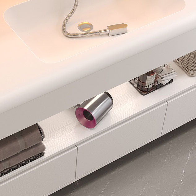 Mirror Included Wall Mount Sink Vanity with Faucet Sink for Bathroom Clearhalo 'Bathroom Remodel & Bathroom Fixtures' 'Bathroom Vanities' 'bathroom_vanities' 'Home Improvement' 'home_improvement' 'home_improvement_bathroom_vanities' 7905393