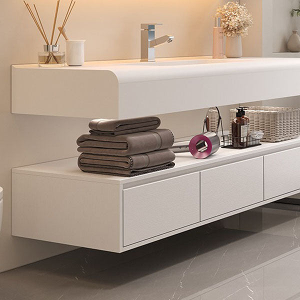 Mirror Included Wall Mount Sink Vanity with Faucet Sink for Bathroom Clearhalo 'Bathroom Remodel & Bathroom Fixtures' 'Bathroom Vanities' 'bathroom_vanities' 'Home Improvement' 'home_improvement' 'home_improvement_bathroom_vanities' 7905394