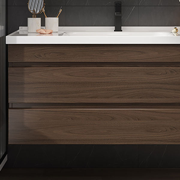 Wall Mount Mirror Included Sink Vanity with Faucet Drawers for Bathroom Clearhalo 'Bathroom Remodel & Bathroom Fixtures' 'Bathroom Vanities' 'bathroom_vanities' 'Home Improvement' 'home_improvement' 'home_improvement_bathroom_vanities' 7905411