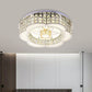 Modern Flower LED Ceiling Flush Mount Crystal Embedded Flushmount Lighting in Chrome, 23.5"/31.5" Wide Clearhalo 'Ceiling Lights' 'Close To Ceiling Lights' 'Close to ceiling' 'Flush mount' Lighting' 790646
