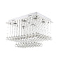 Chrome Finish 5 Bulbs Ceiling Flush Modernism Crystal Beaded Cuboid Flush-Mount Light Fixture Clearhalo 'Ceiling Lights' 'Close To Ceiling Lights' 'Close to ceiling' 'Flush mount' Lighting' 790716