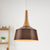 1 Bulb Barn Suspension Light Farm Style White/Red Brown/Coffee Aluminum Hanging Lamp Kit with Wooden Cap Coffee Clearhalo 'Art Deco Pendants' 'Cast Iron' 'Ceiling Lights' 'Ceramic' 'Crystal' 'Industrial Pendants' 'Industrial' 'Metal' 'Middle Century Pendants' 'Pendant Lights' 'Pendants' 'Tiffany' Lighting' 790820