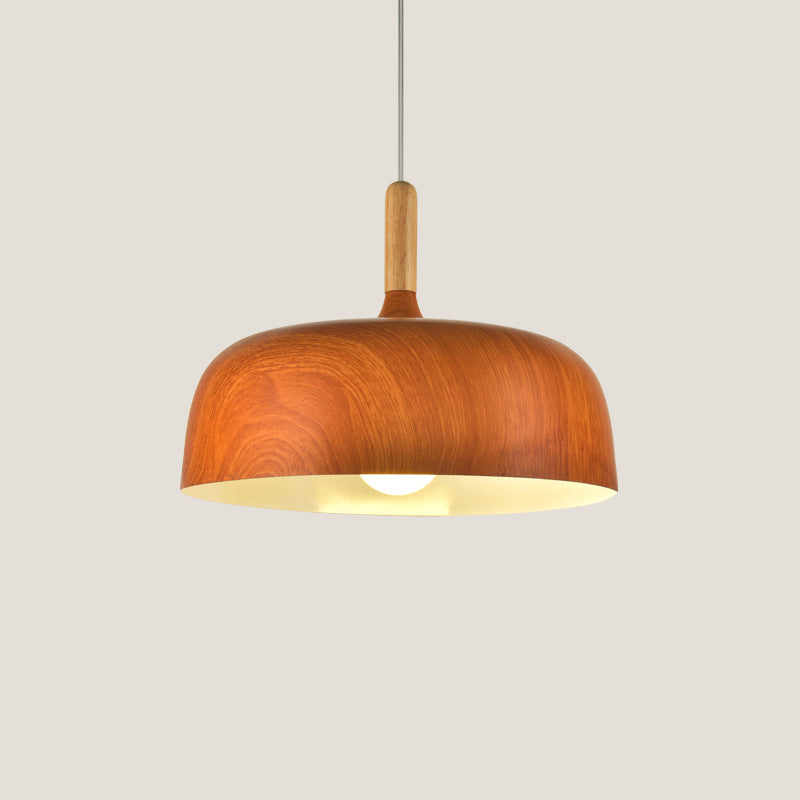 Bowl Aluminum Suspension Lamp Farmhouse 1 Head Bedroom Hanging Ceiling Light in White/Green/Red Brown Clearhalo 'Art Deco Pendants' 'Cast Iron' 'Ceiling Lights' 'Ceramic' 'Crystal' 'Industrial Pendants' 'Industrial' 'Metal' 'Middle Century Pendants' 'Pendant Lights' 'Pendants' 'Tiffany' Lighting' 790843