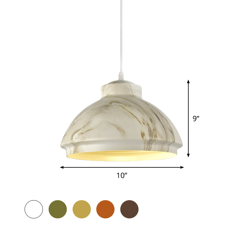 Coffee/Green Bowl Shade Hanging Lighting Loft Style Aluminum 1 Bulb Dining Room Drop Pendant Clearhalo 'Art Deco Pendants' 'Cast Iron' 'Ceiling Lights' 'Ceramic' 'Crystal' 'Industrial Pendants' 'Industrial' 'Metal' 'Middle Century Pendants' 'Pendant Lights' 'Pendants' 'Tiffany' Lighting' 790887