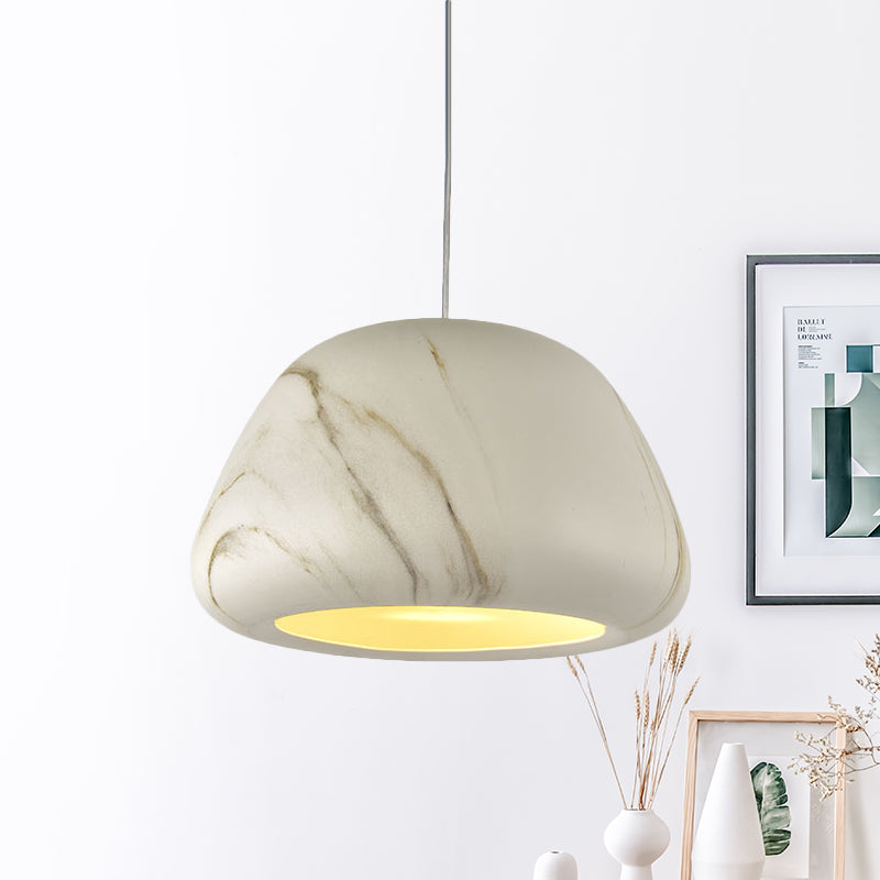 Bowl Living Room Ceiling Hang Fixture Vintage Aluminum 1 Light Green/Red Brown/Coffee Drop Pendant Ivory Clearhalo 'Art Deco Pendants' 'Cast Iron' 'Ceiling Lights' 'Ceramic' 'Crystal' 'Industrial Pendants' 'Industrial' 'Metal' 'Middle Century Pendants' 'Pendant Lights' 'Pendants' 'Tiffany' Lighting' 790913