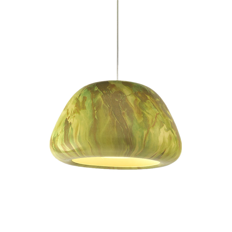 Bowl Living Room Ceiling Hang Fixture Vintage Aluminum 1 Light Green/Red Brown/Coffee Drop Pendant Clearhalo 'Art Deco Pendants' 'Cast Iron' 'Ceiling Lights' 'Ceramic' 'Crystal' 'Industrial Pendants' 'Industrial' 'Metal' 'Middle Century Pendants' 'Pendant Lights' 'Pendants' 'Tiffany' Lighting' 790920