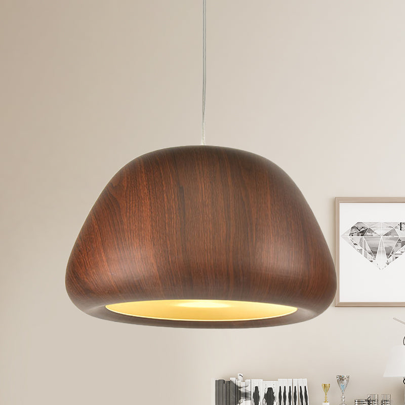 Bowl Living Room Ceiling Hang Fixture Vintage Aluminum 1 Light Green/Red Brown/Coffee Drop Pendant Coffee Clearhalo 'Art Deco Pendants' 'Cast Iron' 'Ceiling Lights' 'Ceramic' 'Crystal' 'Industrial Pendants' 'Industrial' 'Metal' 'Middle Century Pendants' 'Pendant Lights' 'Pendants' 'Tiffany' Lighting' 790929