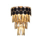 Black 4-Layer Sconce Light Fixture Modernist Beveled Crystal Prism 1 Light Indoor Wall Lamp Clearhalo 'Cast Iron' 'Glass' 'Industrial' 'Modern wall lights' 'Modern' 'Tiffany' 'Traditional wall lights' 'Wall Lamps & Sconces' 'Wall Lights' Lighting' 790991