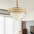 Modern Tiers Chandelier Crystal Prism LED Hanging Pendant Light with Rose Gold Trim Gold Clearhalo 'Ceiling Lights' 'Chandeliers' Lighting' options 791138_1d76b090-f0bb-4f1a-b6b5-4fb925e92278