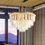Crystal 5-Tier Round Chandelier Modernism Dining Room LED Ceiling Pendant Light in Gold Gold B Clearhalo 'Ceiling Lights' 'Chandeliers' Lighting' options 791146_b15f403f-f54d-4734-9e95-c539b0295de4
