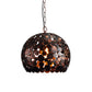 Hollowed Out Dome Iron Hanging Light Modern 1 Bulb Living Room Ceiling Pendant Lamp in Red Brown/White Clearhalo 'Art Deco Pendants' 'Cast Iron' 'Ceiling Lights' 'Ceramic' 'Crystal' 'Industrial Pendants' 'Industrial' 'Metal' 'Middle Century Pendants' 'Pendant Lights' 'Pendants' 'Tiffany' Lighting' 791296