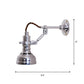 Polished Chrome Torchlight Wall Lighting Industrial Metal 1 Head Bedside Rotating Wall Mounted Light Fixture Clearhalo 'Art deco wall lights' 'Cast Iron' 'Glass' 'Industrial wall lights' 'Industrial' 'Middle century wall lights' 'Modern' 'Rustic wall lights' 'Tiffany' 'Traditional wall lights' 'Wall Lamps & Sconces' 'Wall Lights' Lighting' 791371