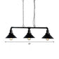 3 Lights Conical Island Light Fixture Vintage Black Finish Metal Pendant Lighting for Dining Room Clearhalo 'Ceiling Lights' 'Island Lights' Lighting' 791790