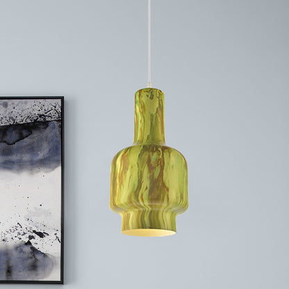 White/Green 1 Light Pendant Ceiling Light Warehouse Aluminum Water Pot Suspension Lighting for Living Room Green Clearhalo 'Art Deco Pendants' 'Cast Iron' 'Ceiling Lights' 'Ceramic' 'Crystal' 'Industrial Pendants' 'Industrial' 'Metal' 'Middle Century Pendants' 'Pendant Lights' 'Pendants' 'Tiffany' Lighting' 791847