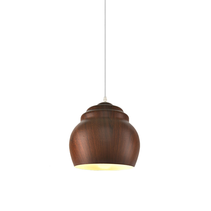 1 Head Hanging Ceiling Light Loft Pendant Lamp with Pottery Cup Aluminum Shade in Coffee Clearhalo 'Art Deco Pendants' 'Cast Iron' 'Ceiling Lights' 'Ceramic' 'Crystal' 'Industrial Pendants' 'Industrial' 'Metal' 'Middle Century Pendants' 'Pendant Lights' 'Pendants' 'Tiffany' Lighting' 791865