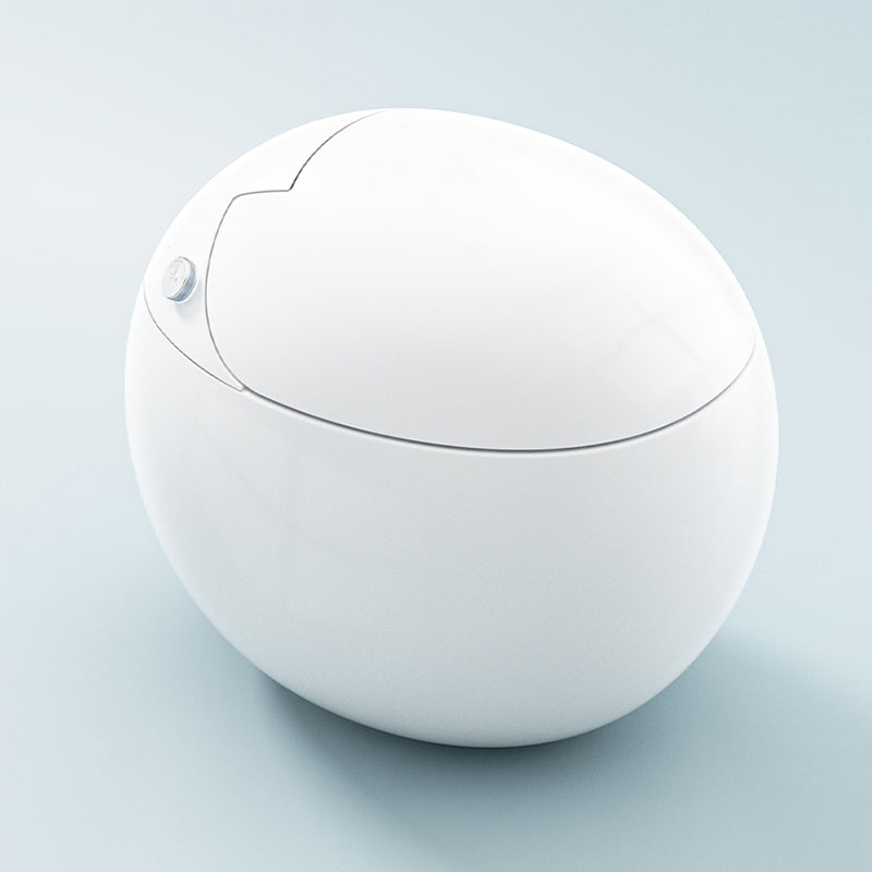 White Antimicrobial All-in-One Floor Standing Bidet with Heated Seat and Temperature Control Automatic Lid 12" Clearhalo 'Bathroom Remodel & Bathroom Fixtures' 'Bidets' 'Home Improvement' 'home_improvement' 'home_improvement_bidets' 'Toilets & Bidets' 7918835