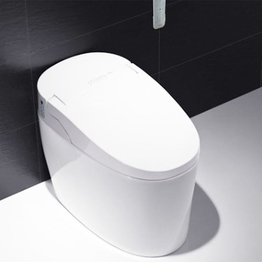 Antimicrobial Elongated Floor Standing Bidet in White with Warm Air Dryer Clearhalo 'Bathroom Remodel & Bathroom Fixtures' 'Bidets' 'Home Improvement' 'home_improvement' 'home_improvement_bidets' 'Toilets & Bidets' 7918948