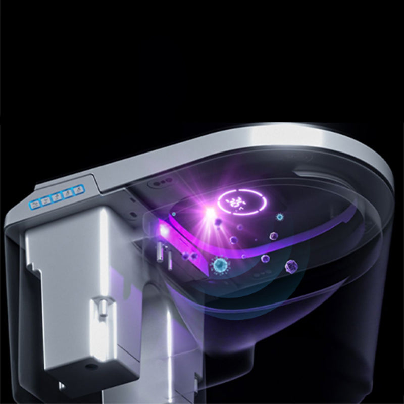 Ceramic Elongated Wall Mounted Bidet with Heated Seat and Warm Air Dryer Clearhalo 'Bathroom Remodel & Bathroom Fixtures' 'Bidets' 'Home Improvement' 'home_improvement' 'home_improvement_bidets' 'Toilets & Bidets' 7918983