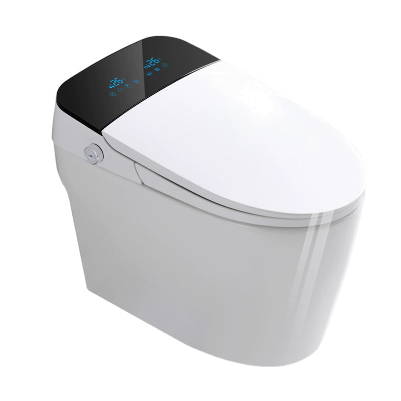 Elongated Antimicrobial Floor Standing Bidet in White with Heated Seat Clearhalo 'Bathroom Remodel & Bathroom Fixtures' 'Bidets' 'Home Improvement' 'home_improvement' 'home_improvement_bidets' 'Toilets & Bidets' 7919022