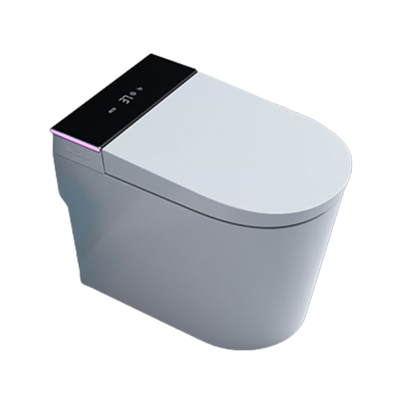 Elongated Deodorizing Floor Standing Bidet with Heated Seat White Ceramic Clearhalo 'Bathroom Remodel & Bathroom Fixtures' 'Bidets' 'Home Improvement' 'home_improvement' 'home_improvement_bidets' 'Toilets & Bidets' 7919444