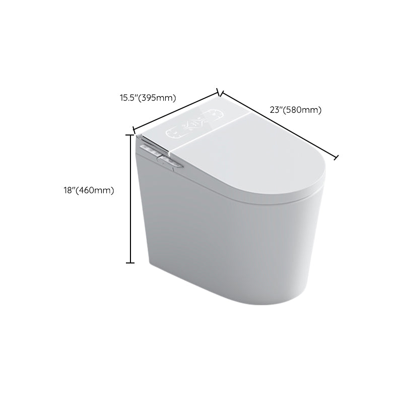 Elongated Deodorizing Floor Standing Bidet with Heated Seat White Ceramic Clearhalo 'Bathroom Remodel & Bathroom Fixtures' 'Bidets' 'Home Improvement' 'home_improvement' 'home_improvement_bidets' 'Toilets & Bidets' 7919452