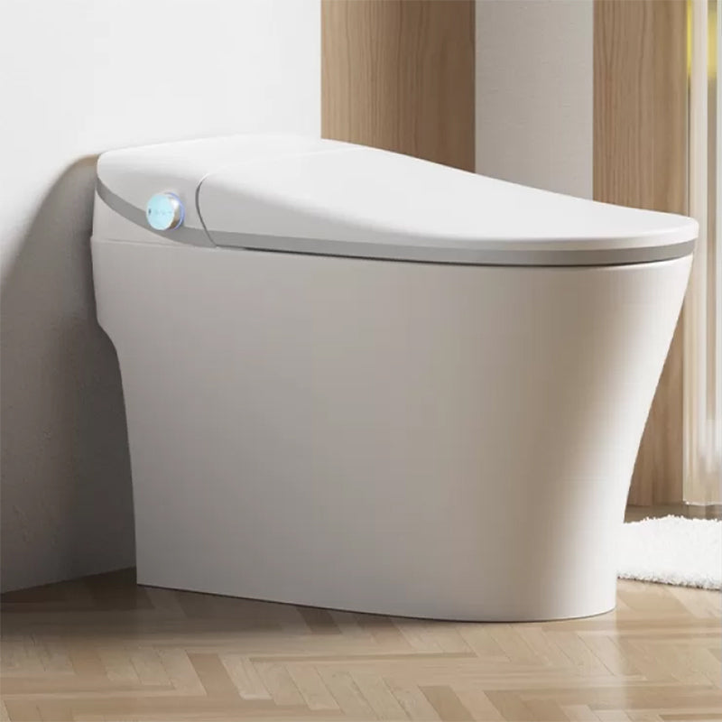 White Elongated Deodorizing Floor Standing Bidet Ceramic Remote Control Included White Silver Clearhalo 'Bathroom Remodel & Bathroom Fixtures' 'Bidets' 'Home Improvement' 'home_improvement' 'home_improvement_bidets' 'Toilets & Bidets' 7919526