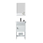 Freestanding Modern Sink Included Bath Vanity in White for Bathroom Vanity & Faucet & Mirrors 16.9"L x 13.8"W x 31.9"H Clearhalo 'Bathroom Remodel & Bathroom Fixtures' 'Bathroom Vanities' 'bathroom_vanities' 'Home Improvement' 'home_improvement' 'home_improvement_bathroom_vanities' 7930745