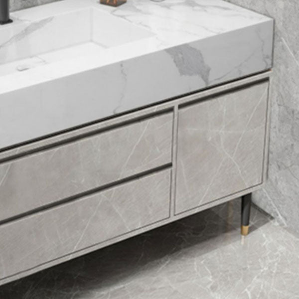 Sink Included Wall Mount Bathroom Sink Vanity with Faucet Mirror Clearhalo 'Bathroom Remodel & Bathroom Fixtures' 'Bathroom Vanities' 'bathroom_vanities' 'Home Improvement' 'home_improvement' 'home_improvement_bathroom_vanities' 7943121