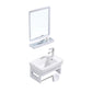 Modern Wall Mount White Sink Vanity with Single Sink for Bathroom Vanity & Faucet & Mirrors 20"L x 12"W x 10"H Clearhalo 'Bathroom Remodel & Bathroom Fixtures' 'Bathroom Vanities' 'bathroom_vanities' 'Home Improvement' 'home_improvement' 'home_improvement_bathroom_vanities' 7952554