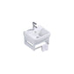 Modern Wall Mount White Sink Vanity with Single Sink for Bathroom Vanity & Faucet 17"L x 14"W x 12"H Clearhalo 'Bathroom Remodel & Bathroom Fixtures' 'Bathroom Vanities' 'bathroom_vanities' 'Home Improvement' 'home_improvement' 'home_improvement_bathroom_vanities' 7952560