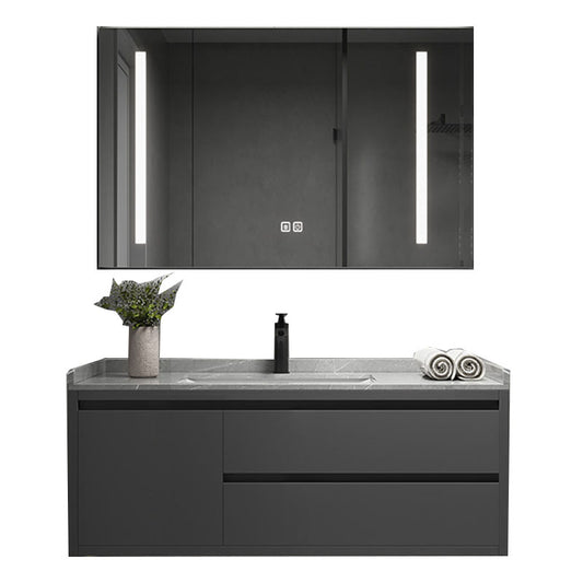 Wall Mount Modern Grey Bath Vanity with Mirror Faucet Sink for Bathroom Clearhalo 'Bathroom Remodel & Bathroom Fixtures' 'Bathroom Vanities' 'bathroom_vanities' 'Home Improvement' 'home_improvement' 'home_improvement_bathroom_vanities' 7958763