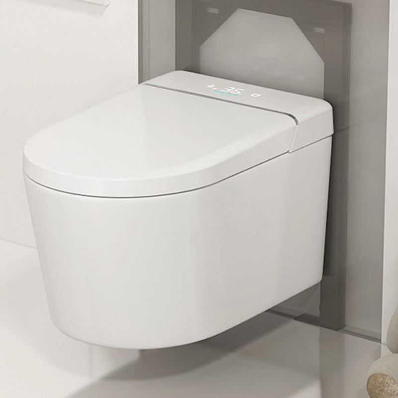 Contemporary Wall Hung Toilet Set with Wireless Remote Control Clearhalo 'Bathroom Remodel & Bathroom Fixtures' 'Bidets' 'Home Improvement' 'home_improvement' 'home_improvement_bidets' 'Toilets & Bidets' 7981444