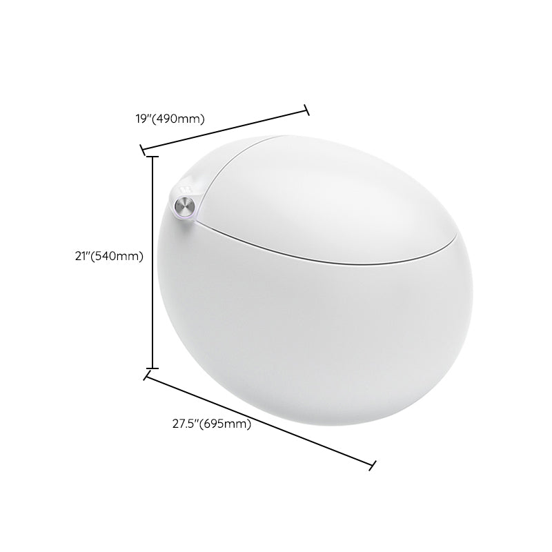 Modern Round Floor Standing Bidet with Temperature Control and Heated Seat Clearhalo 'Bathroom Remodel & Bathroom Fixtures' 'Bidets' 'Home Improvement' 'home_improvement' 'home_improvement_bidets' 'Toilets & Bidets' 7981490