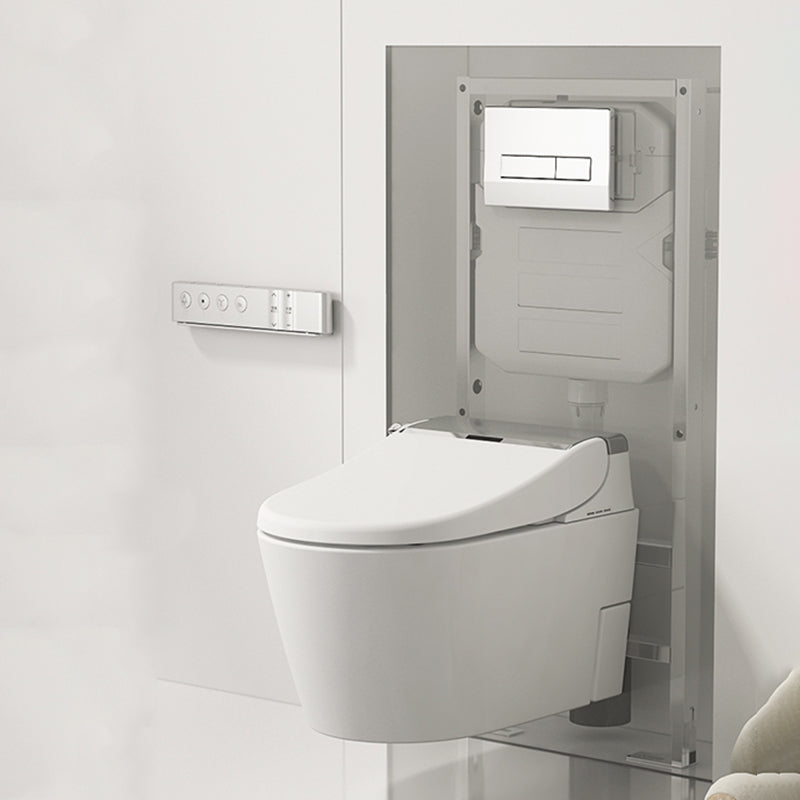 White Modern Deodorizing Wall Hung Toilet Set with Water Pressure Control Bidet with High Water Tank Clearhalo 'Bathroom Remodel & Bathroom Fixtures' 'Bidets' 'Home Improvement' 'home_improvement' 'home_improvement_bidets' 'Toilets & Bidets' 7981499
