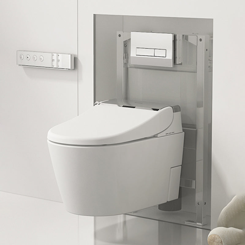 White Modern Deodorizing Wall Hung Toilet Set with Water Pressure Control Bidet with Low Water Tank Clearhalo 'Bathroom Remodel & Bathroom Fixtures' 'Bidets' 'Home Improvement' 'home_improvement' 'home_improvement_bidets' 'Toilets & Bidets' 7981500